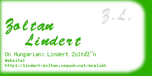 zoltan lindert business card
